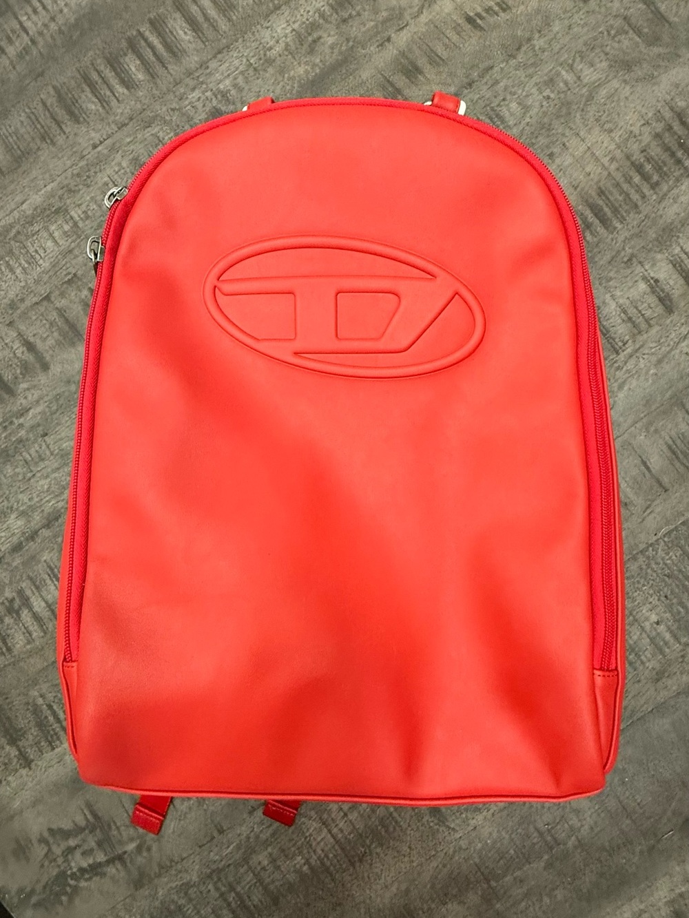 Diesel Red Men’s Backpack with Embossed Logo - Picture 8 of 8